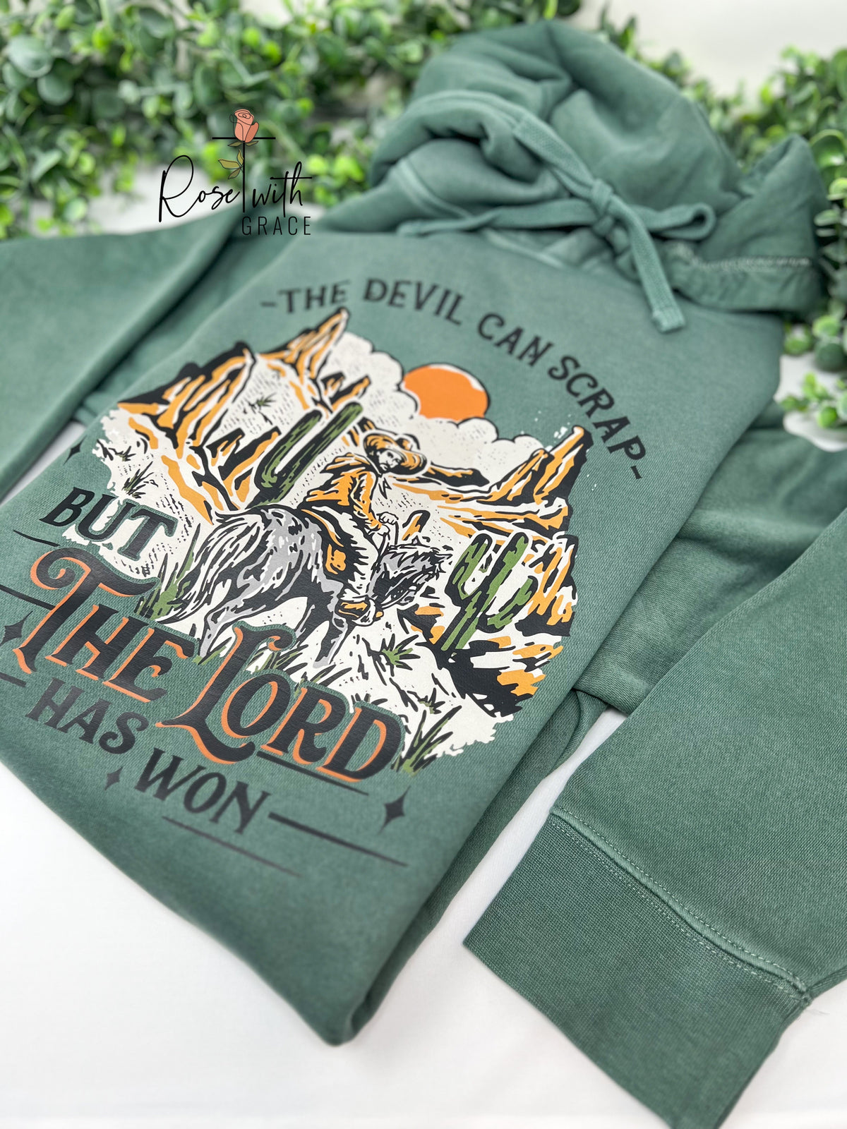 The Lord Has Won - Independent Trading Co Hoodie Rose with Grace LLC