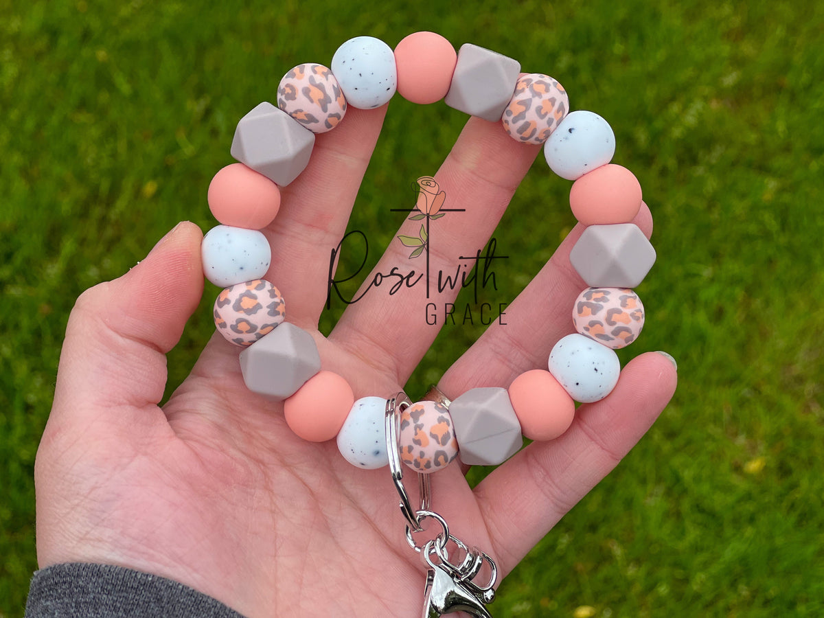 PEACHY KEEN CHEETAH WRISTLET Rose with Grace LLC