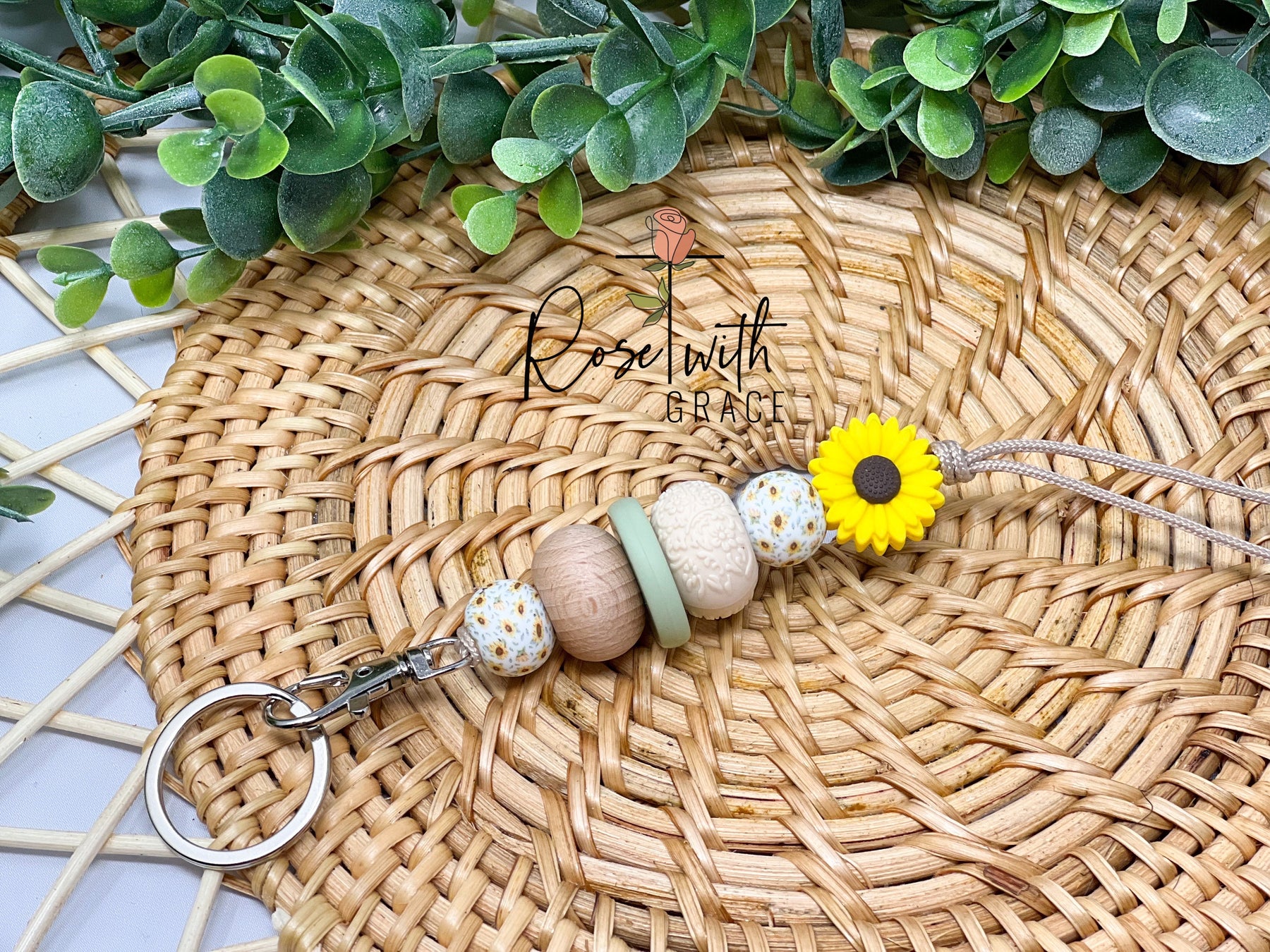 SUNFLOWER FIELDS - LANYARD Rose with Grace LLC