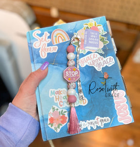 Stop overthinking/being so hard on yourself bookmark Rose with Grace LLC