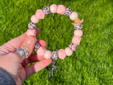 BUCKLE BUNNY WRISTLET- SILVER Rose with Grace LLC