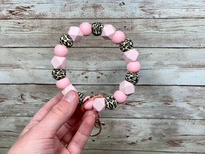PURRFECTLY PINK CHEETAH WRISTLET- SILVER Rose with Grace LLC